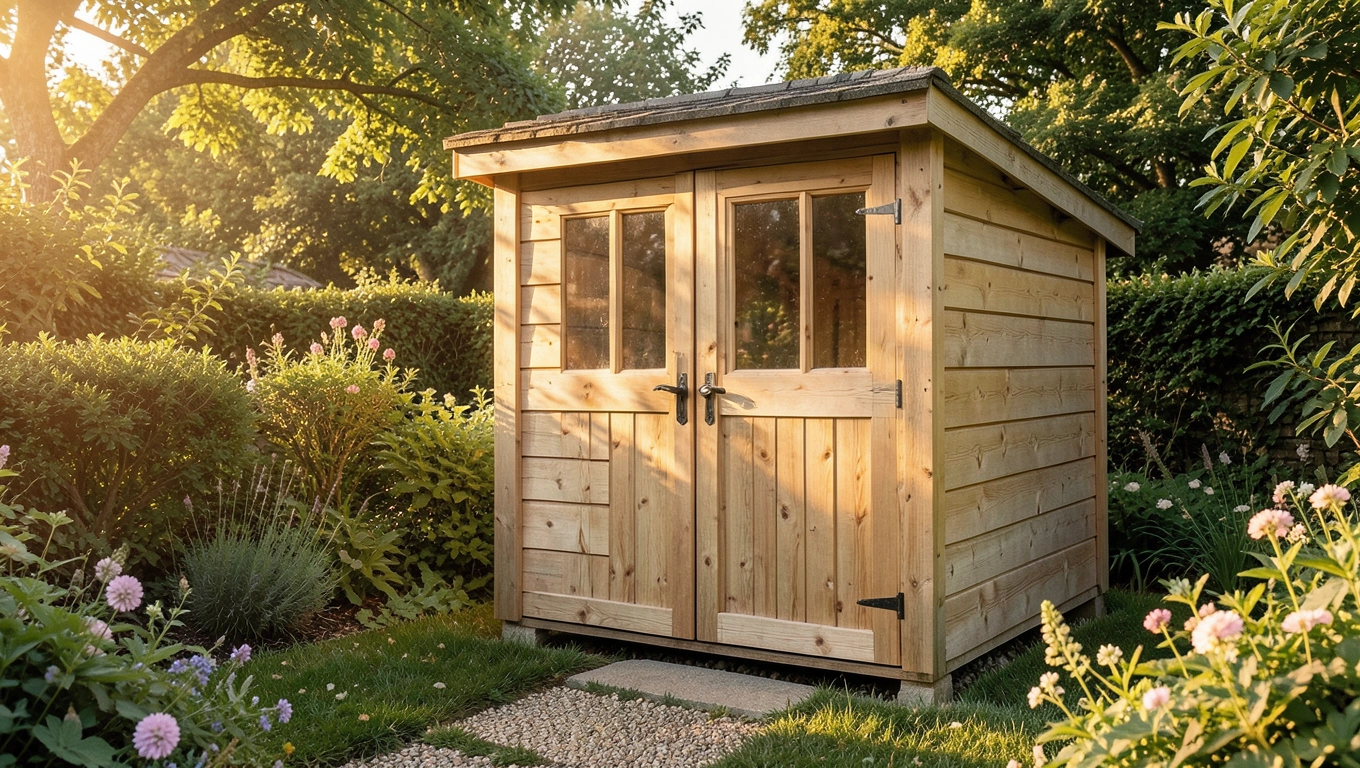 Abri de jardin en bois artisanal