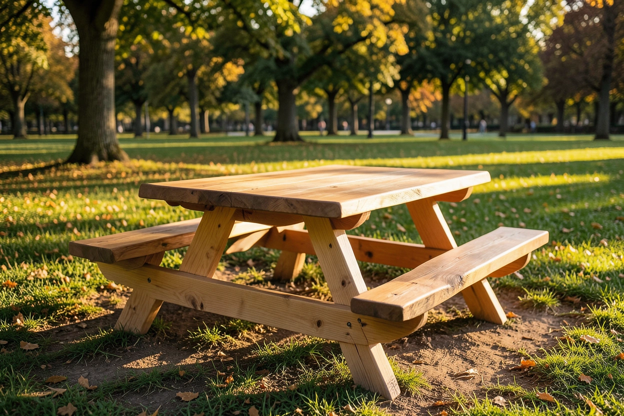 Tables de pique-nique artisanales